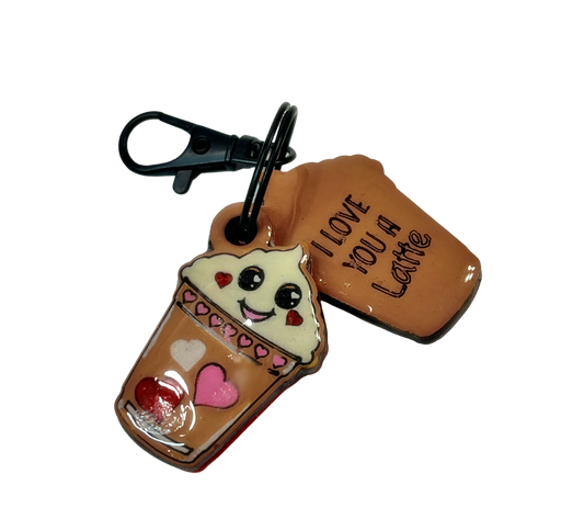 I Love You a Latte, keychain