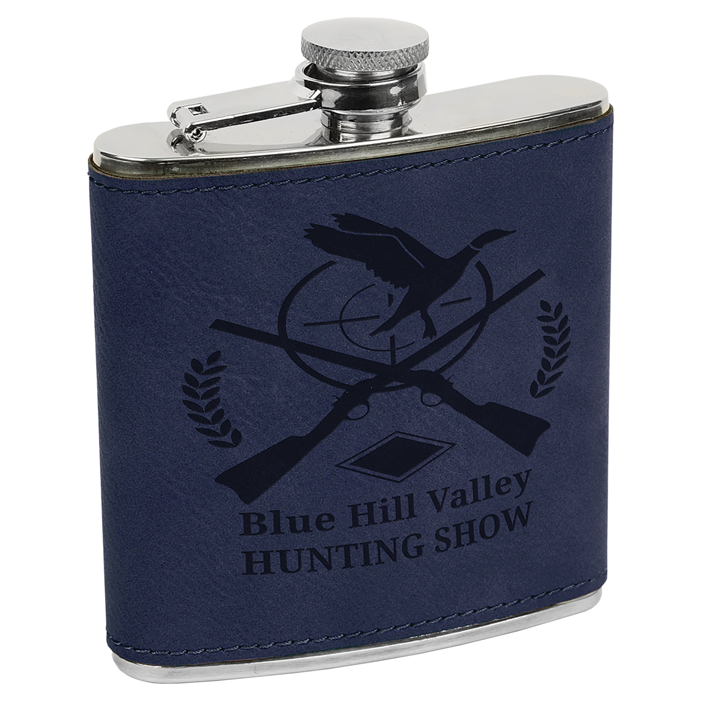 6 oz. Laserable Leatherette Flask