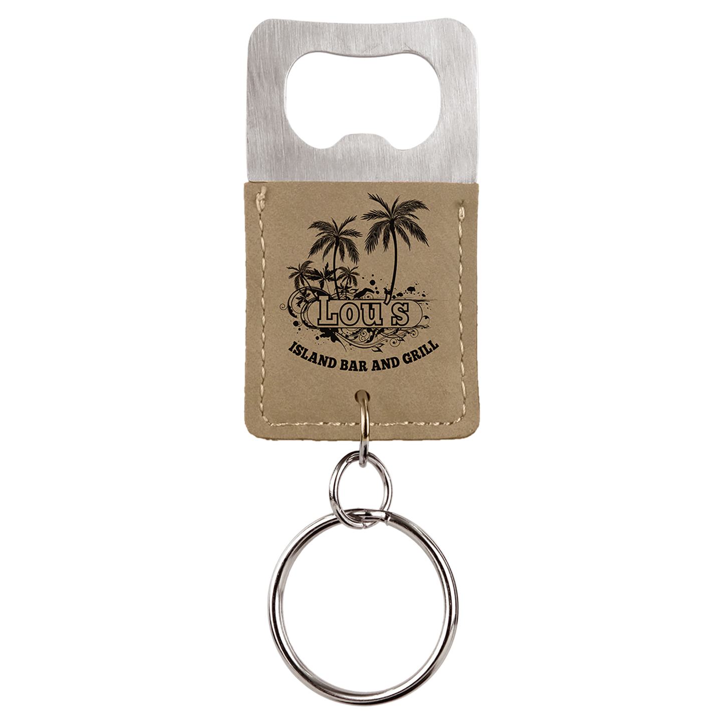 Leatherette Bottle Opener Keychains