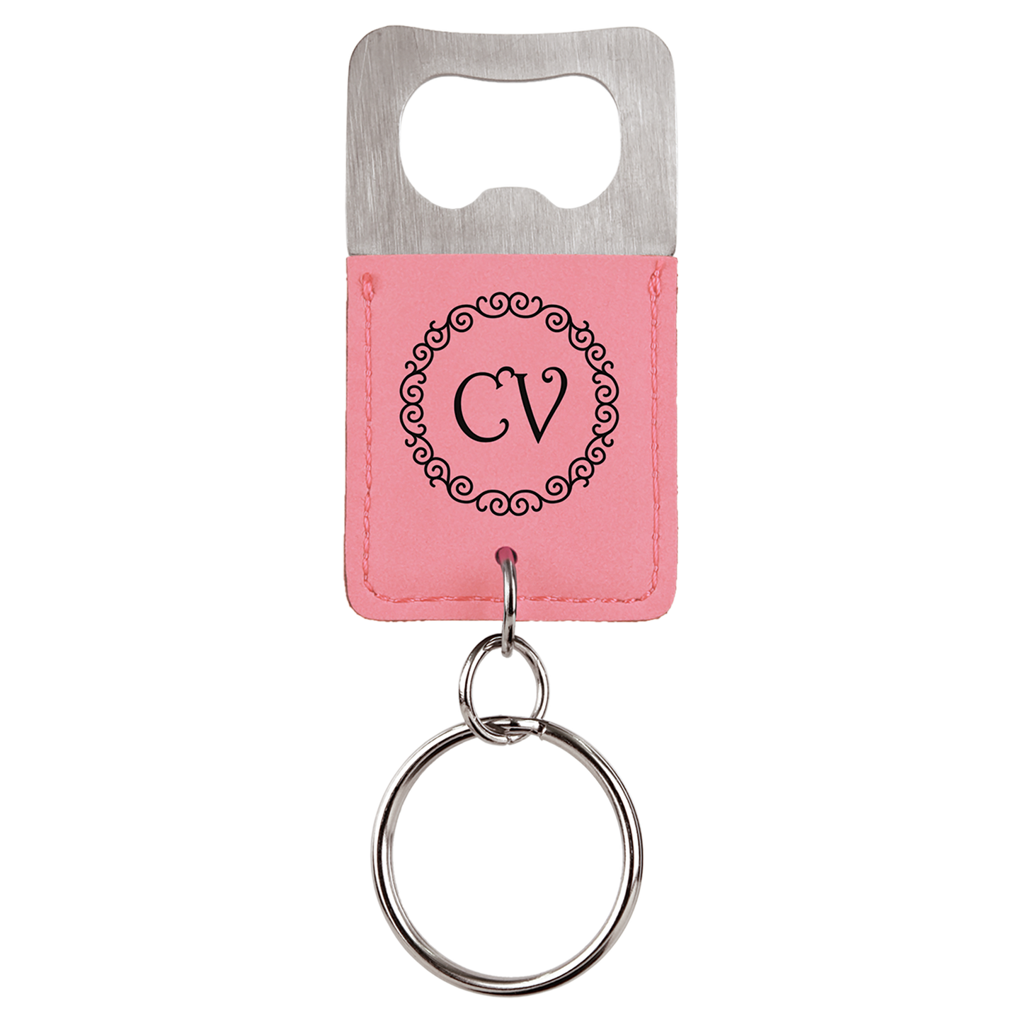 Leatherette Bottle Opener Keychains