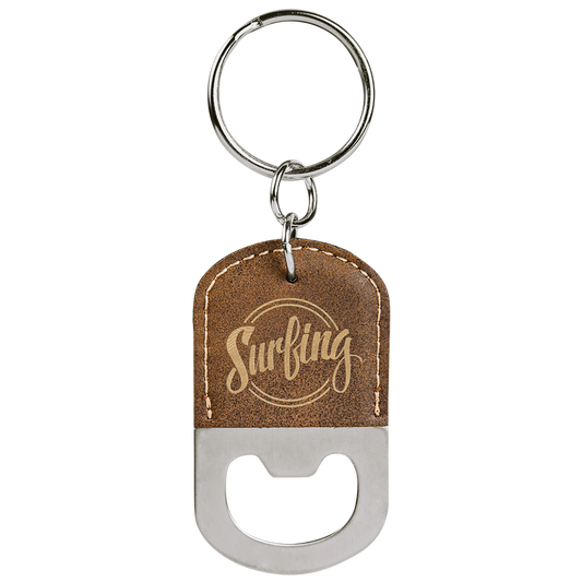 Leatherette Bottle Opener Keychains