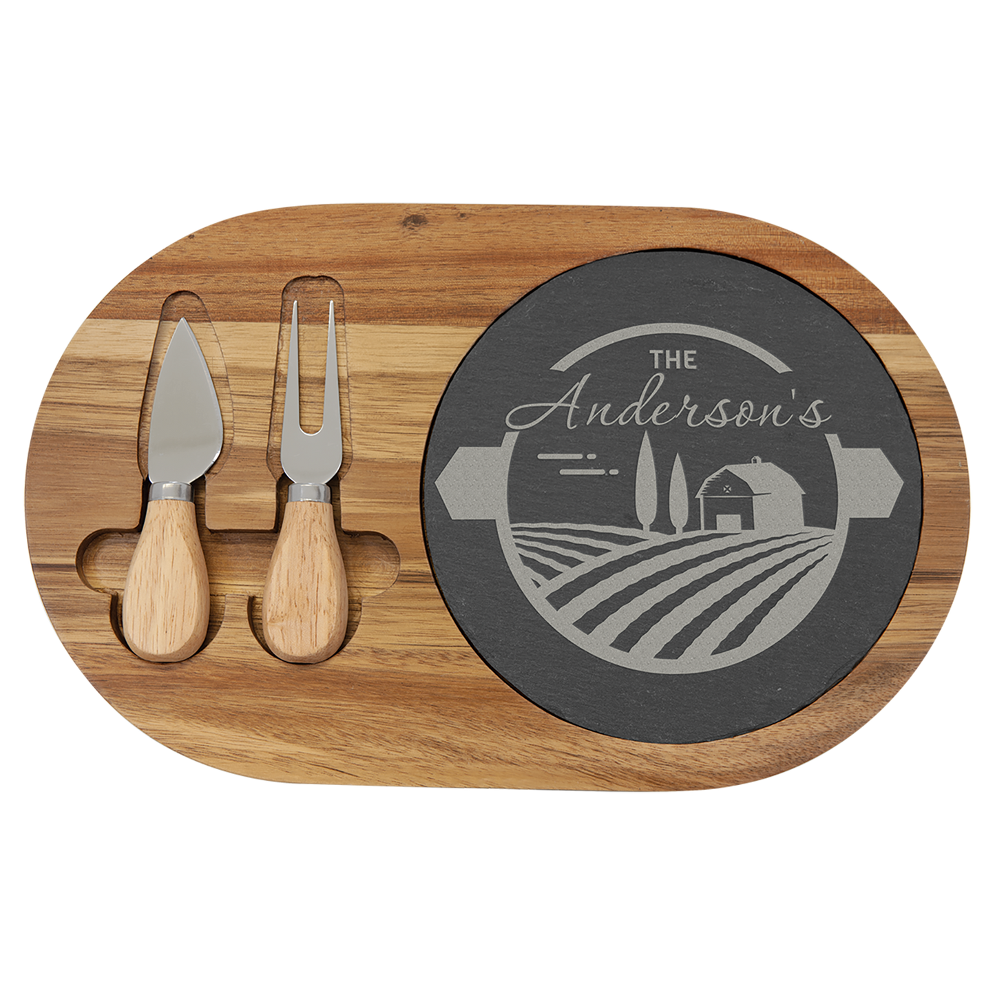 Acacia Wood & Slate Cutting Boards